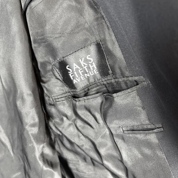 Burberry London Wool Suit Blazer Jacket Black Made in Italy Mens 46 LNG XX - Picture 7 of 12